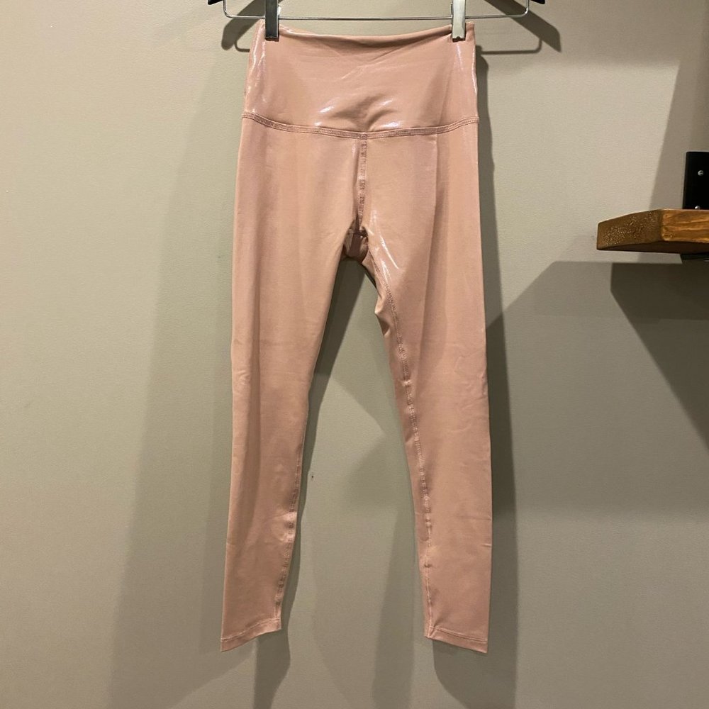 Beyond Yoga Pink Shimmer Leggings